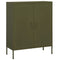 Lady Jillian -  Storage Cabinet Olive Green 80x35x101,5 cm Steel - Model 3